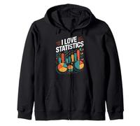 I Love Statistics Grafici di scienza dei dati Felpa con Cappuccio