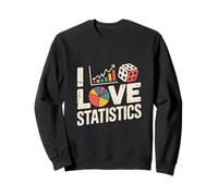 I Love Statistics Grafici Grafico a torta di dadi Felpa