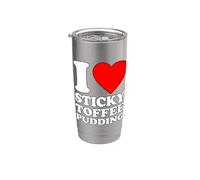 I Love Sticky Toffee Pudding Bicchiere termico in acciaio inox doppia parete