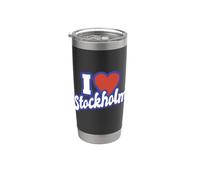 I Love Stoccolma Bicchiere termico in acciaio inox doppia parete