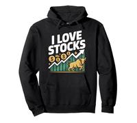 I Love Stock Enthusiast Bull Market Felpa con Cappuccio