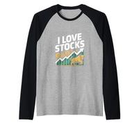 I Love Stock Enthusiast Bull Market Maglia con Maniche Raglan