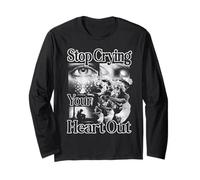I Love Stop Crying Your Heart out Family First Name Tee Meme Maglia a Manica