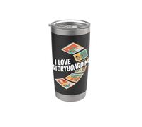 I Love Storyboarding Comic Panel Art Bicchiere termico in acciaio inox doppia parete