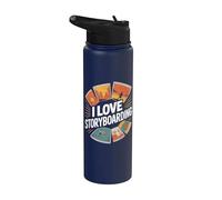 I Love Storyboarding Viaggio Creativo Stainless Steel Insulated Water Bottle