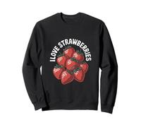 I Love Strawberries Berry Dichiarazione appassionata Felpa