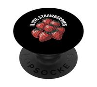 I Love Strawberries Berry Dichiarazione appassionata PopSockets PopGrip Adesivo