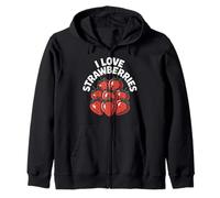 I Love Strawberries Fresca Succosa Frutta Divertimento Felpa con Cappuccio