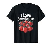 I Love Strawberries Fruit Lover Dichiarazione Maglietta