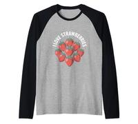 I Love Strawberries Gustosa Delizia Dolce Maglia con Maniche Raglan