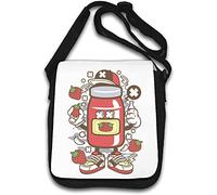 I Love Strawberry Jam Strawberries Urban Art Borsa a tracolla Bianco