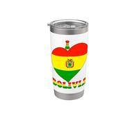 I Love Sucre And Bolivia 6th Aug Independence Day Stampa Bandiera Bicchiere termico in acciaio inox doppia parete