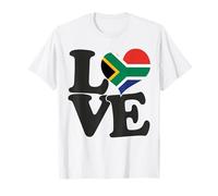 I Love Sud Africa Bandiera Cuore Patriottico Viaggio Maglietta