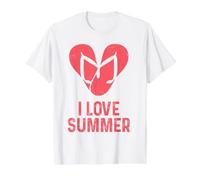 I Love Summer - Infradito Bianche a Forma di Cuore per Uomini, Donne e Bambini Maglietta con Stampa Grafica Economica