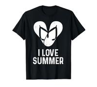 I Love Summer - Infradito Bianche a Forma di Cuore per Uomini, Donne e Bambini Maglietta con Stampa Grafica Economica