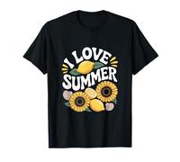 I Love Summer Lemon Girasole Design Maglietta