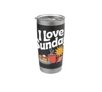 I Love Sunday Pancake Caffè Relax Sole Bicchiere termico in acciaio inox doppia parete