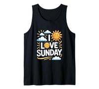I Love Sunday Sorridente Sole E Nuvole Felice Canotta