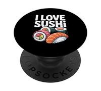 I Love Sushi Divertente Sushi Lover Citazione PopSockets PopGrip Adesivo