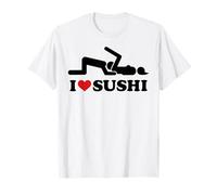 I Love Sushi. Hot Love Eat pssy Its Vegan Amore San Valentino Maglietta