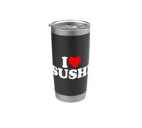 I Love Sushi, I Heart Sushi Bicchiere termico in acciaio inox doppia parete