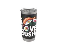 I Love Sushi Roll Lovers Delight Art Bicchiere termico in acciaio inox doppia parete