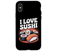 I Love Sushi Rolls Sushi Nigiri Passion Custodia per iPhone X/XS
