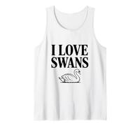 I Love Swans - Simpatico Amante dei cigni per Gli Appassionati di Uccelli Canotta