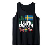 I Love Sweden Bandiera Svedese Cavallo Dala Canotta