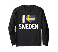I Love Sweden Pride Radici svedesi Maglia a Manica