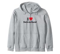 I Love Switzerland Felpa con Cappuccio