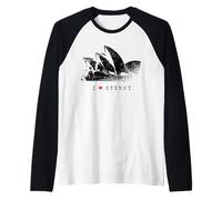 I Love Sydney Teatro dell'Opera Australia Opera House Maglia con Maniche Raglan