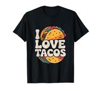 I Love Tacos Cucina Messicana Arte Maglietta