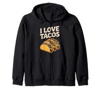 I Love Tacos - Divertente design per amanti del cibo Felpa con Cappuccio