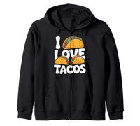 I Love Tacos Divertimento Gustoso Cibo Scelta degli amanti Felpa con Cappuccio