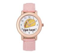 I Love Tacos-Food - Orologio da polso da donna, alla moda, con cinturino morbido, idea regalo per compleanni, San Valentino, Stile:, regular, MHXYZHW