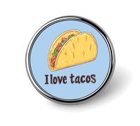 I Love Tacos-food spilla rotonda spilla cravatta abito accessori matrimonio compleanno per uomini donne