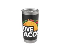 I Love Tacos Fun Tacos Design Bicchiere termico in acciaio inox doppia parete