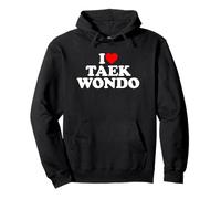 I Love Taekwondo, I Heart Taekwondo Felpa con Cappuccio