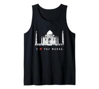 I Love Taj Mahal Agra India Skyline Vintage Amo l'India Canotta