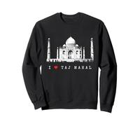 I Love Taj Mahal Agra India Skyline Vintage Amo l'India Felpa