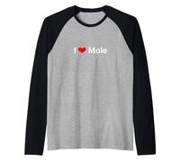 I Love Talpa Maglia con Maniche Raglan
