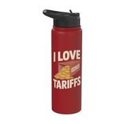 I Love Tariffs Umorismo del commercio globale Stainless Steel Insulated Water Bottle