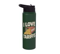 I Love Tariffs Umorismo del commercio globale Stainless Steel Insulated Water Bottle