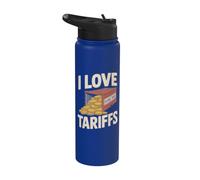 I Love Tariffs Umorismo del commercio globale Stainless Steel Insulated Water Bottle