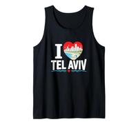 I Love TEL Aviv Israele Spiaggia Mediterranea Città Arte Canotta