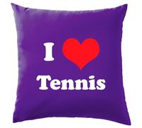 I Love Tennis - Cuscino - Wimbledon Regalo Giocatore Equipment Racchetta