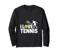 I Love Tennis Sport Passione Espressione Maglia a Manica