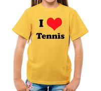 I Love Tennis - T-Shirt - Wimbledon Regalo Player Equipment Racchetta