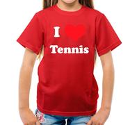 I Love Tennis - T-Shirt - Wimbledon Regalo Player Equipment Racchetta